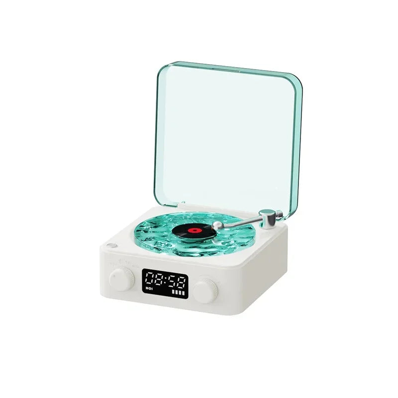 Mini Retro White Noise Bluetooth Speaker Portable Vintage Sleep Aid Bluetooth Speaker Subwoofer with RGB Light Support TF Card