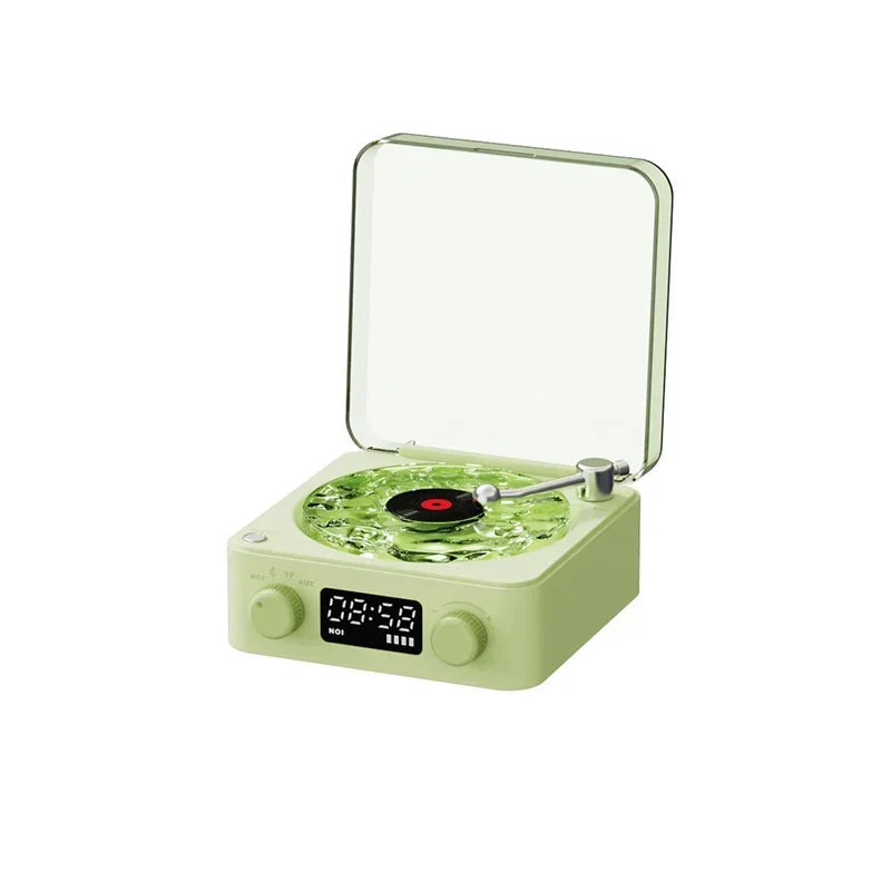 Mini Retro White Noise Bluetooth Speaker Portable Vintage Sleep Aid Bluetooth Speaker Subwoofer with RGB Light Support TF Card